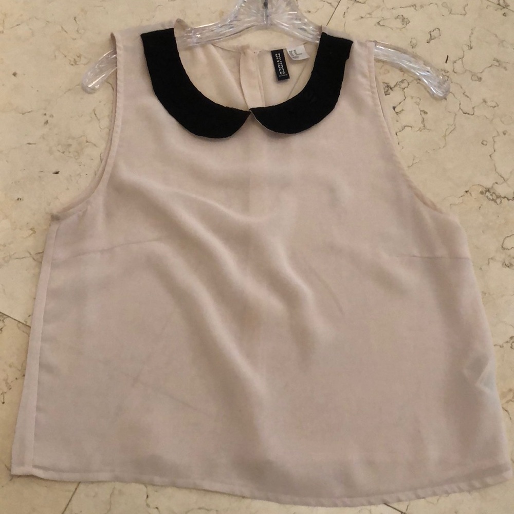 Sheer Peter Pan collar tank